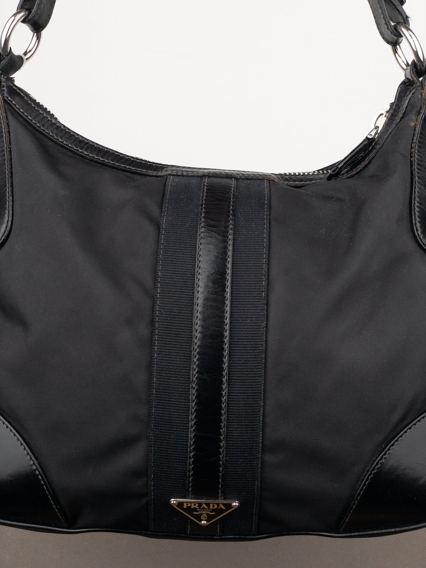 Prada 2000s Tessuto Hybrid Hobo Shoulder Bag