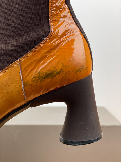 Miu Miu AW99 Square-Toe Chelsea Heel Boots