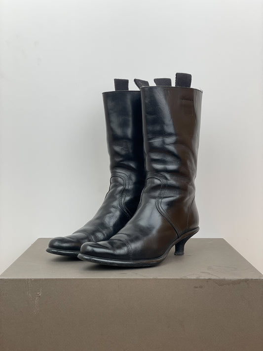 Miu Miu 2000s Kitten-Heel Western Boots