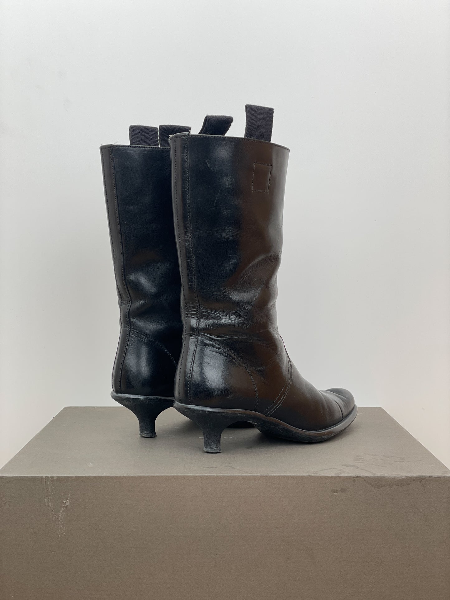 Miu Miu 2000s Kitten-Heel Western Boots