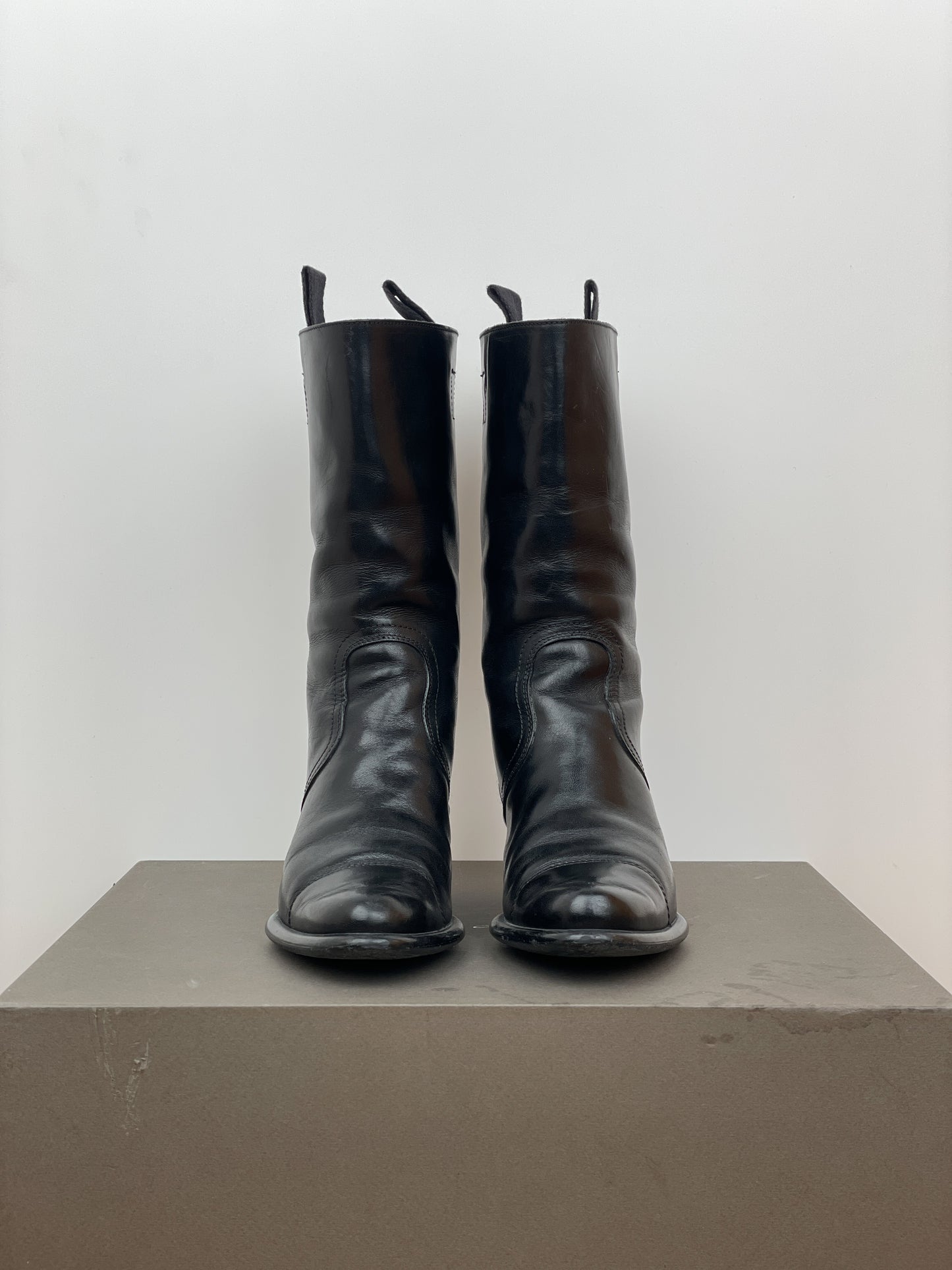 Miu Miu 2000s Kitten-Heel Western Boots