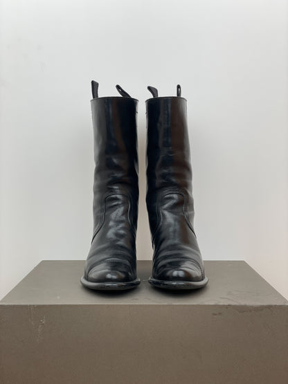 Miu Miu 2000s Kitten-Heel Western Boots