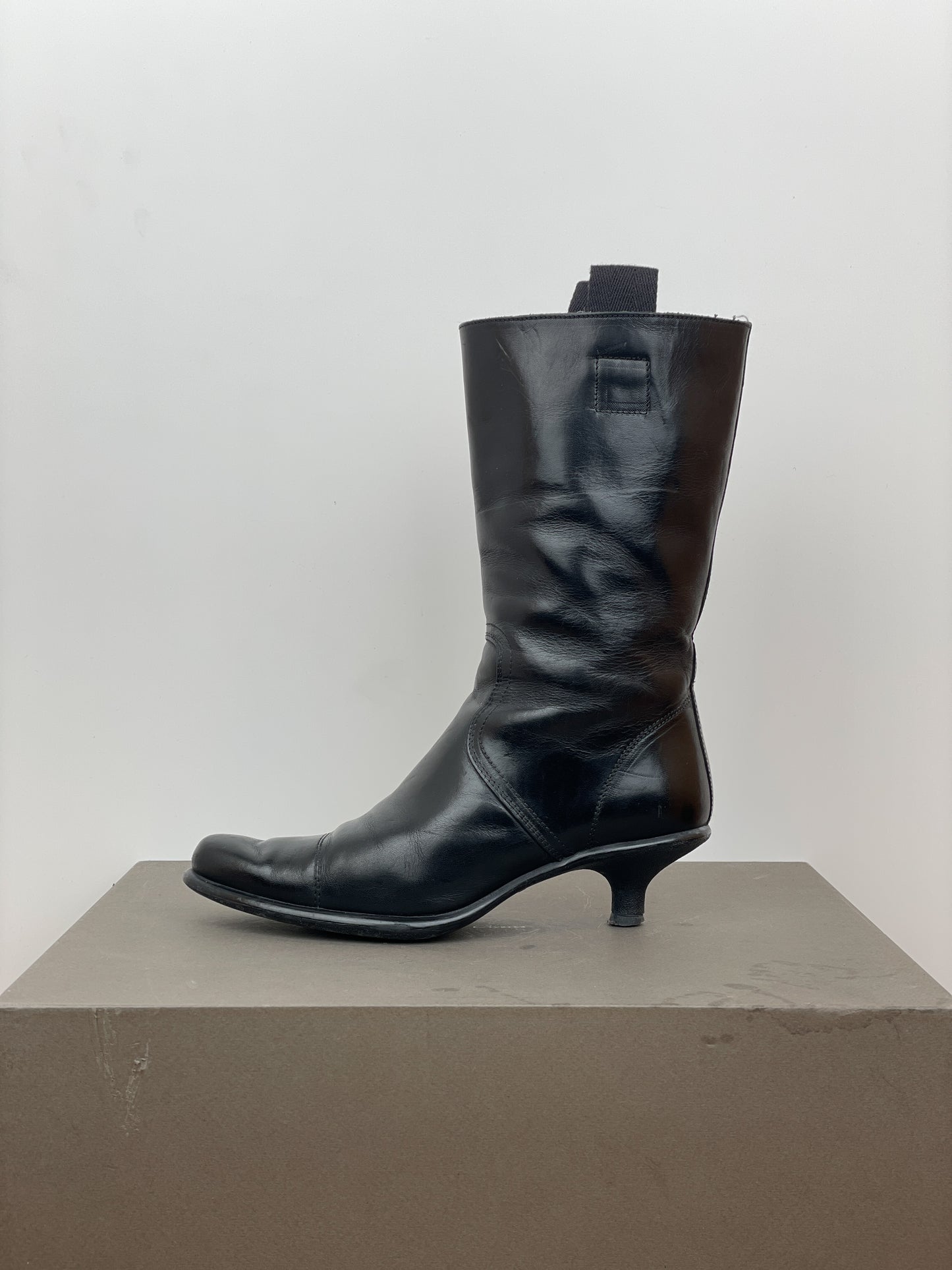 Miu Miu 2000s Kitten-Heel Western Boots