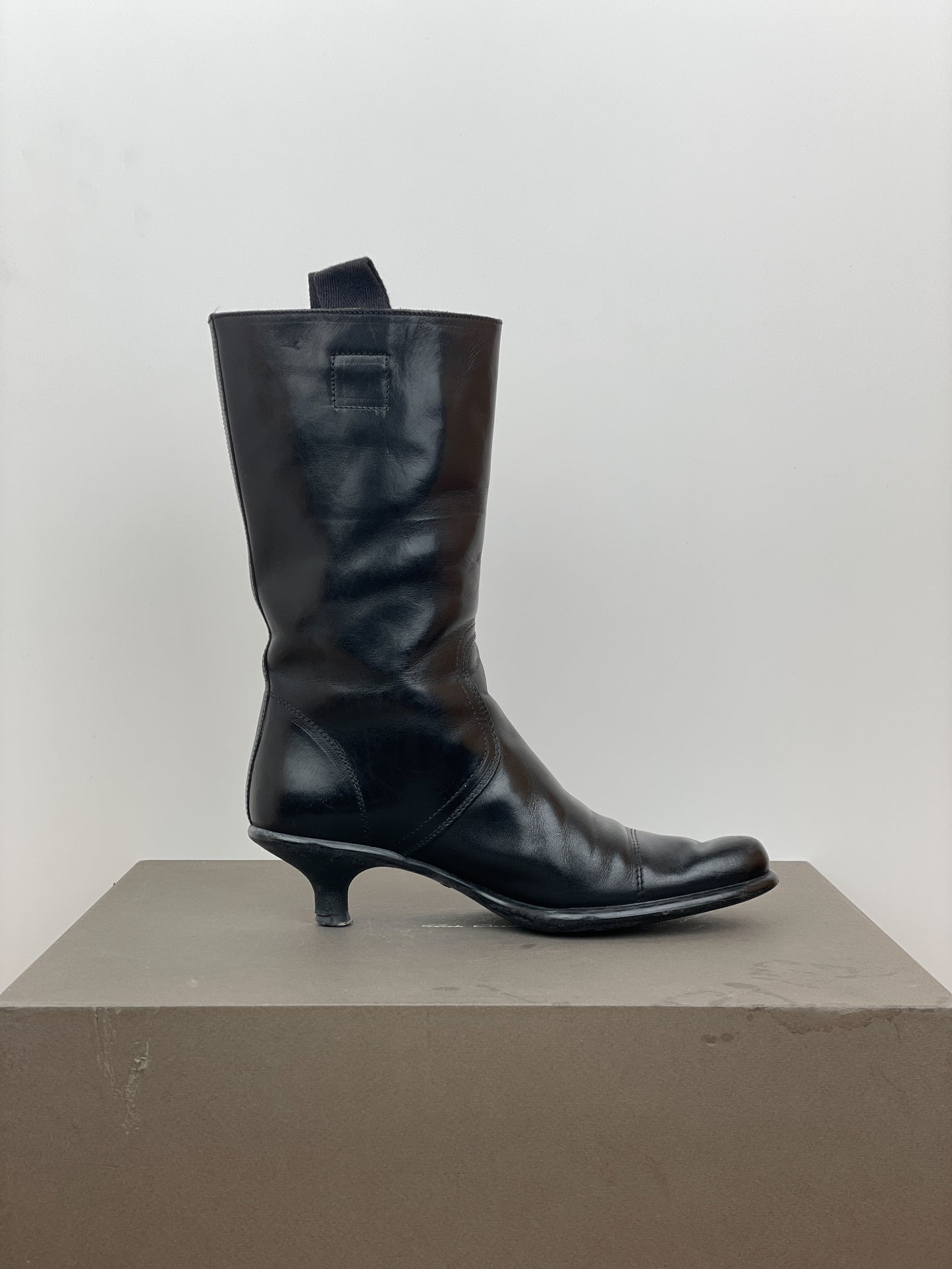 Miu Miu 2000s Kitten-Heel Western Boots