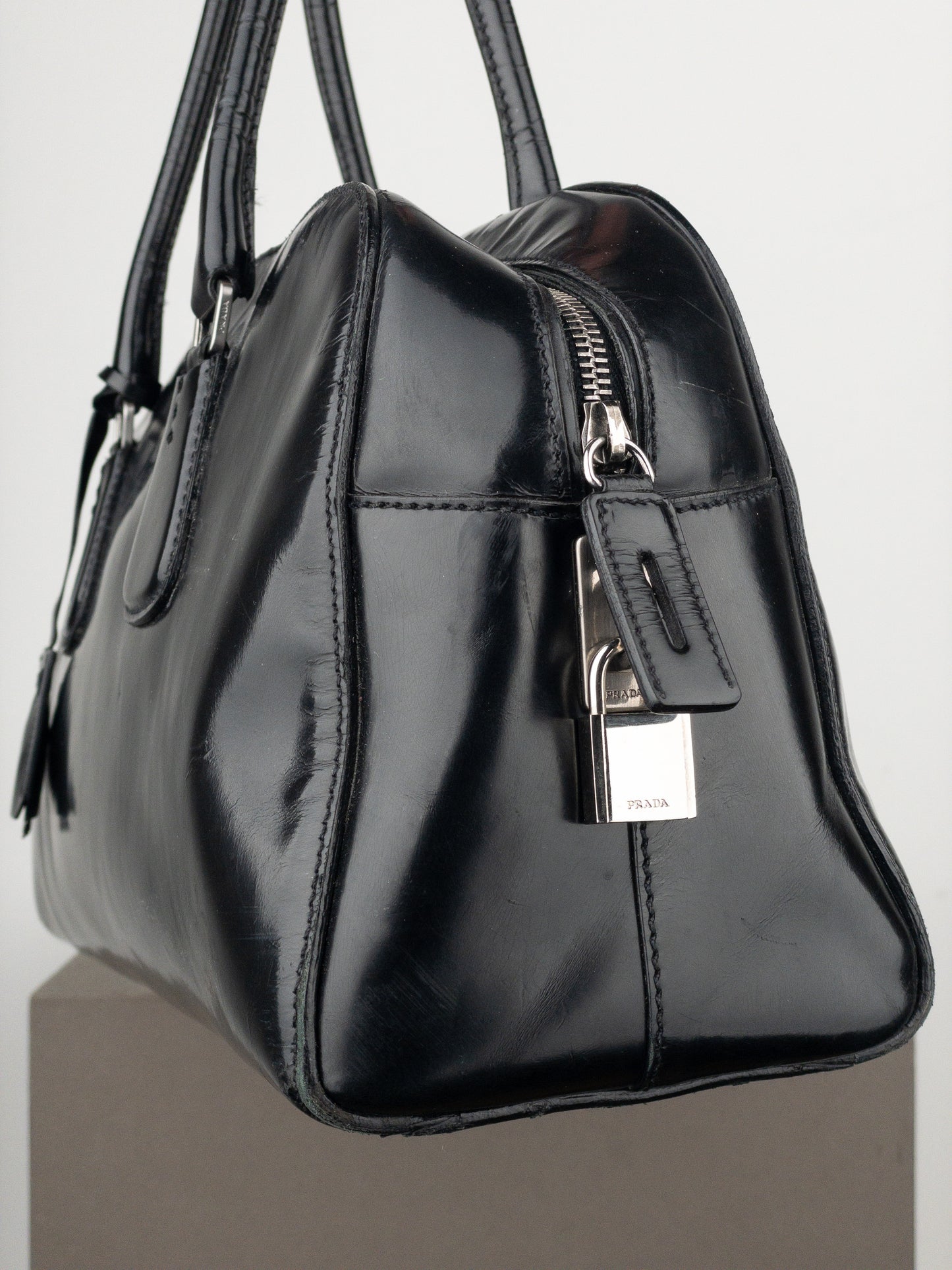Prada 2000s Bauletto Bowling Shoulder Bag