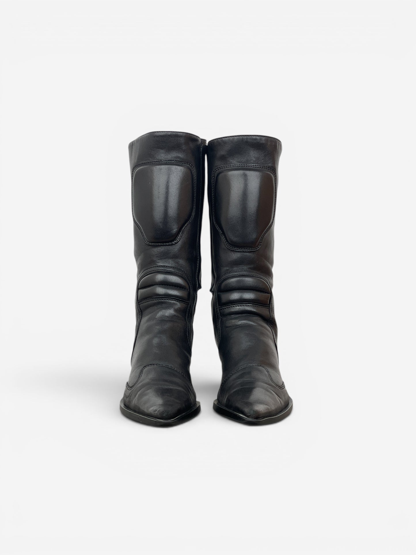 Miu Miu AW99 Kitten Heel Biker Moto Boots – photo 5