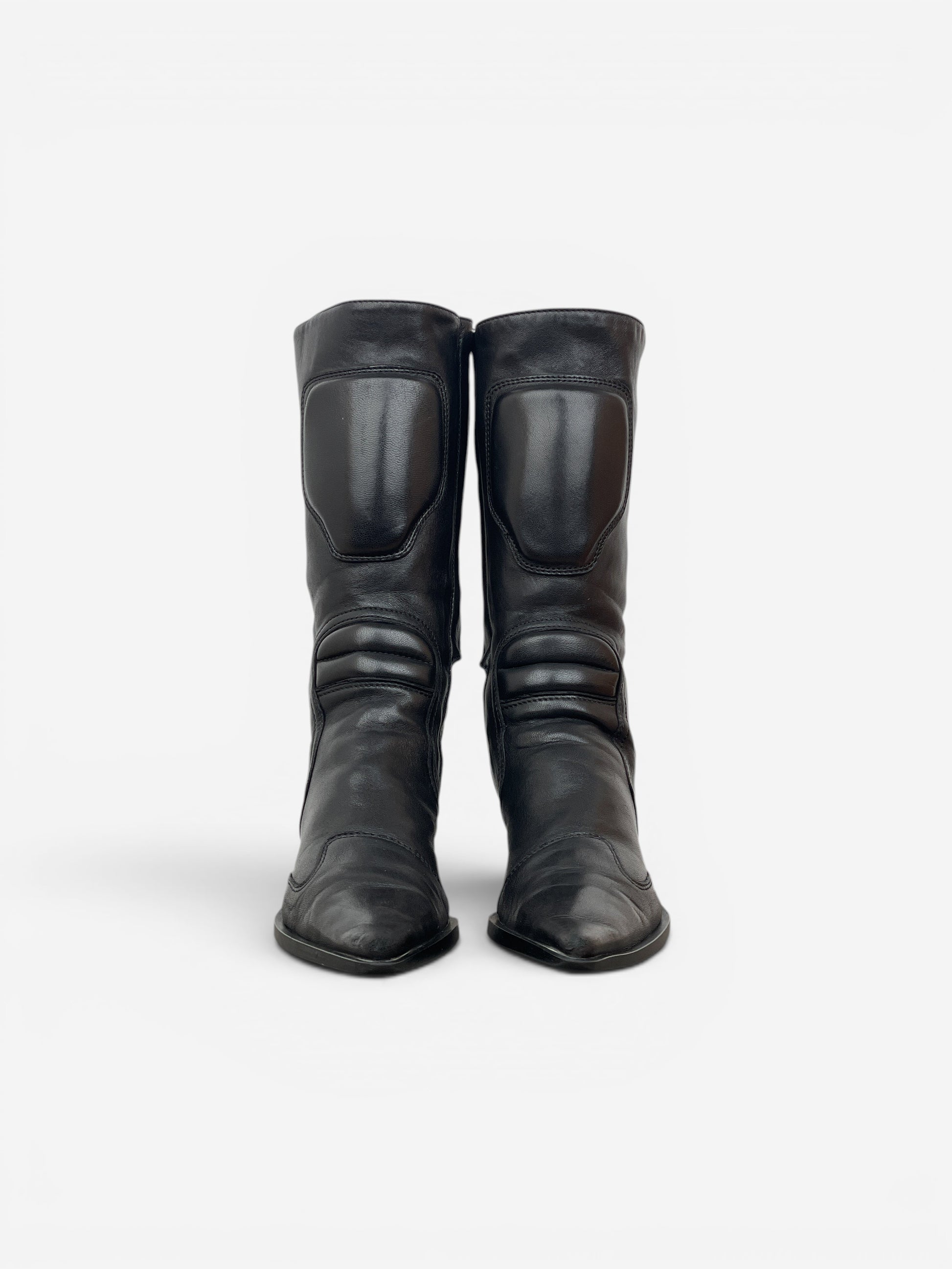 Miu Miu AW99 Kitten Heel Biker Moto Boots – photo 5