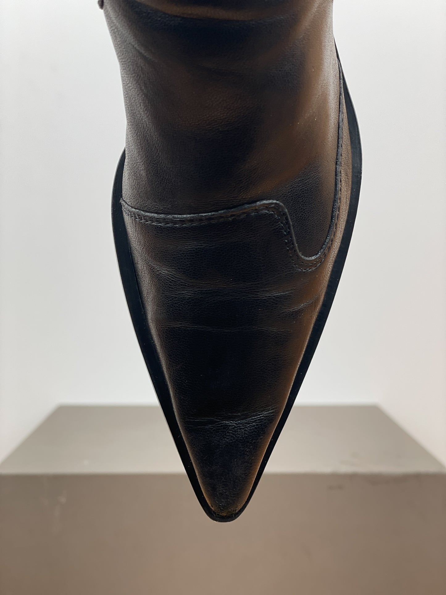 Miu Miu AW99 Kitten Heel Biker Moto Boots
