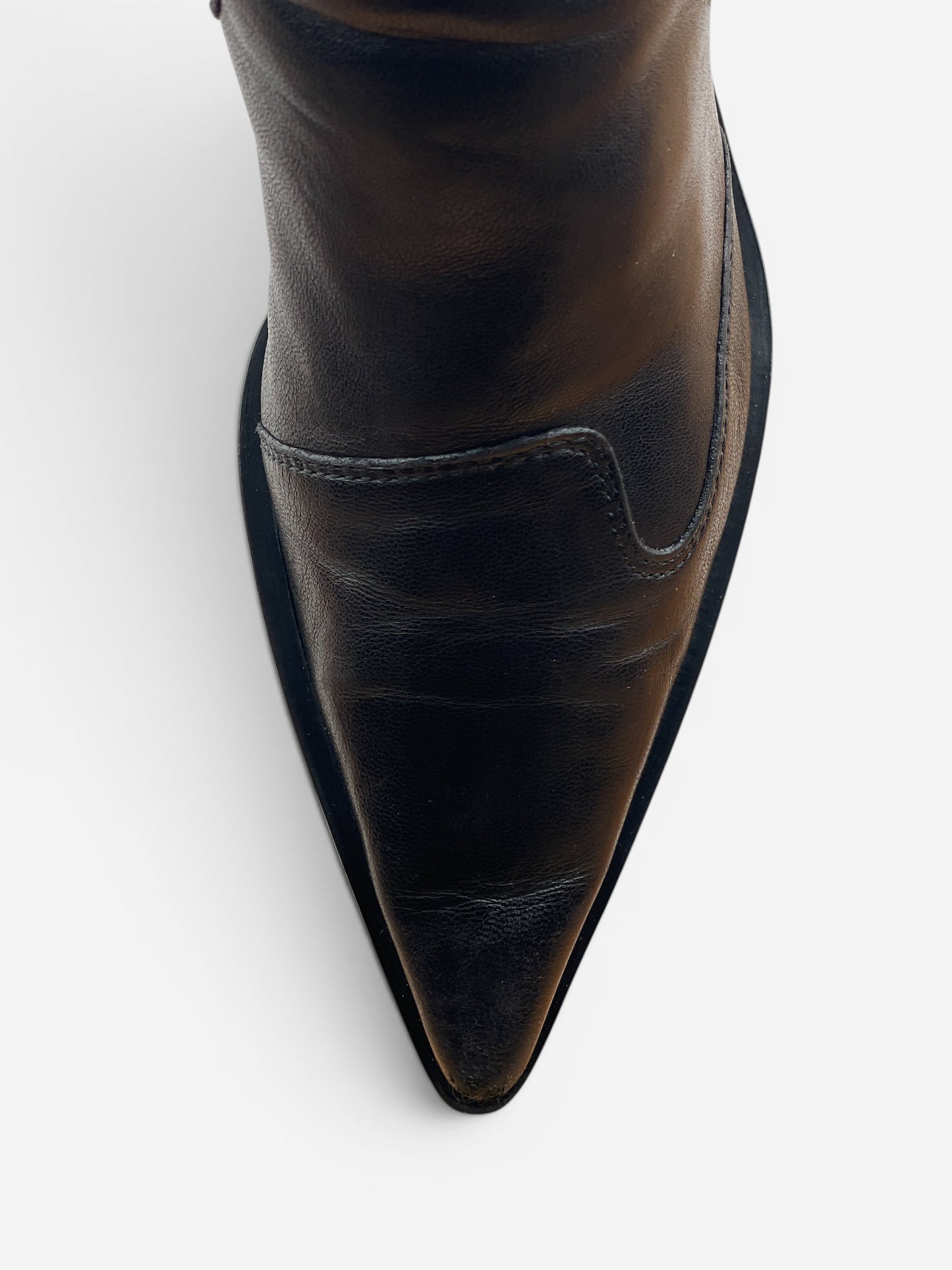 Miu Miu AW99 Kitten Heel Biker Moto Boots – photo 11