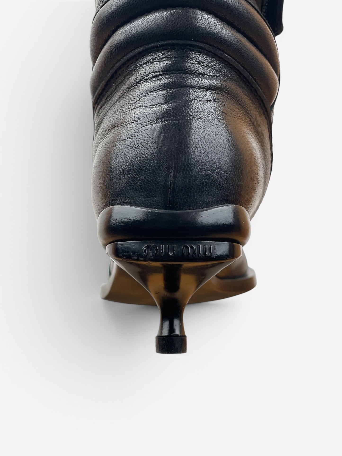 Miu Miu AW99 Kitten Heel Biker Moto Boots – photo 10