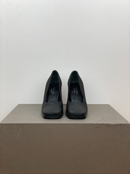 Gucci by Tom Ford SS98 Square Toe Monogram Pump Heels