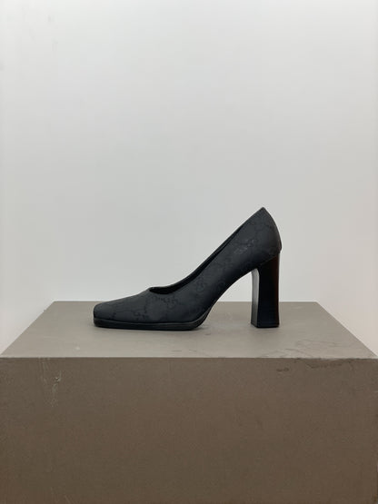 Gucci by Tom Ford SS98 Square Toe Monogram Pump Heels