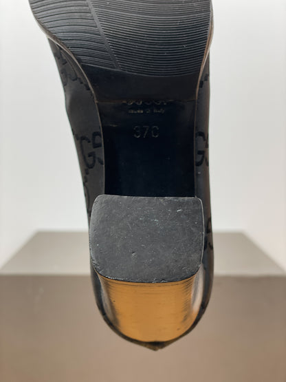 Gucci by Tom Ford SS98 Square Toe Monogram Pump Heels