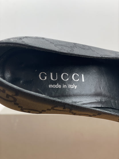 Gucci by Tom Ford SS98 Square Toe Monogram Pump Heels