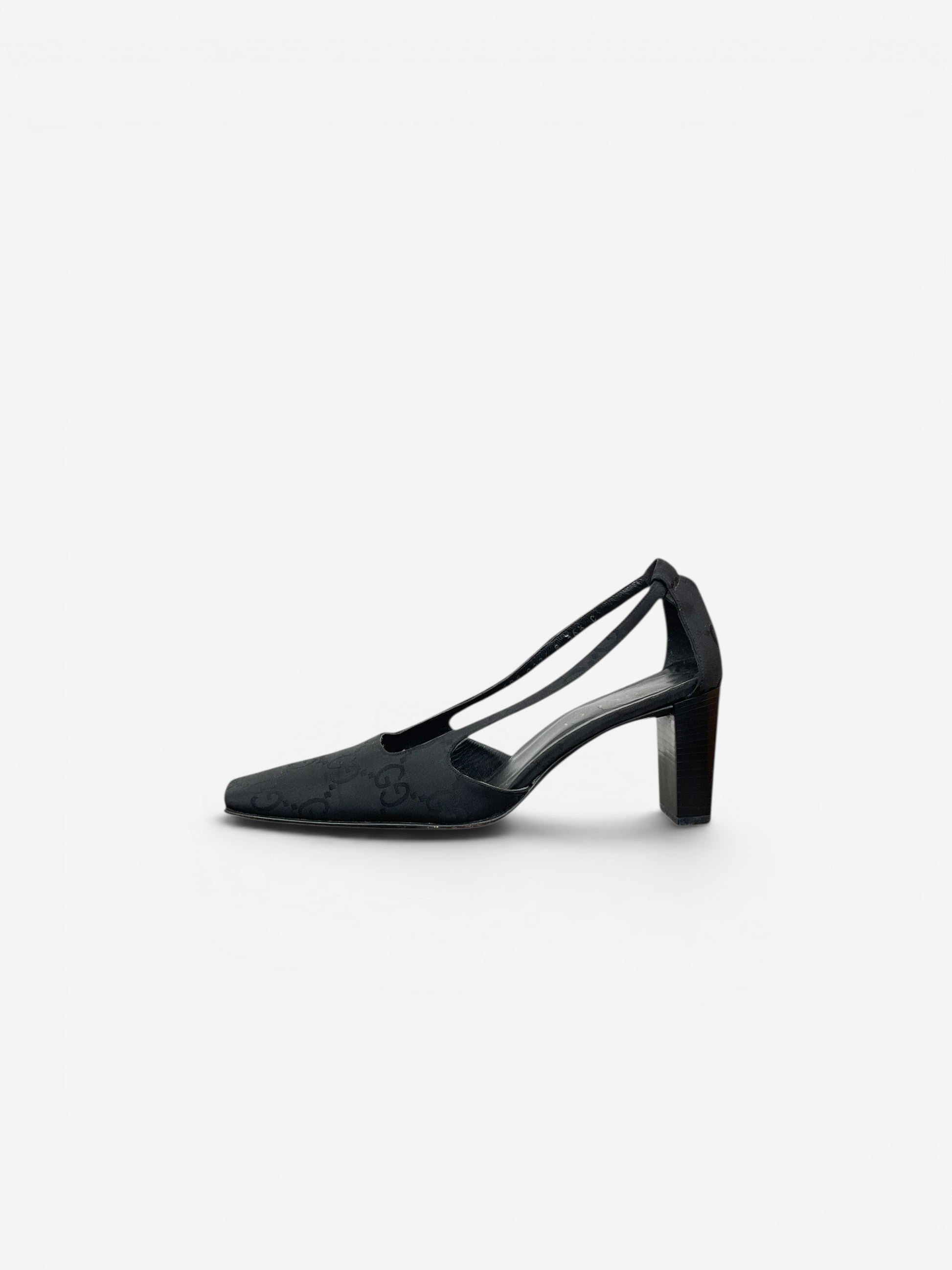 Gucci by Tom Ford SS98 Square Toe Monogram Slingback Pump Heels – photo 3