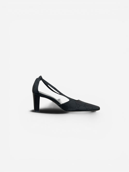 Gucci by Tom Ford SS98 Square Toe Monogram Slingback Pump Heels – photo 4