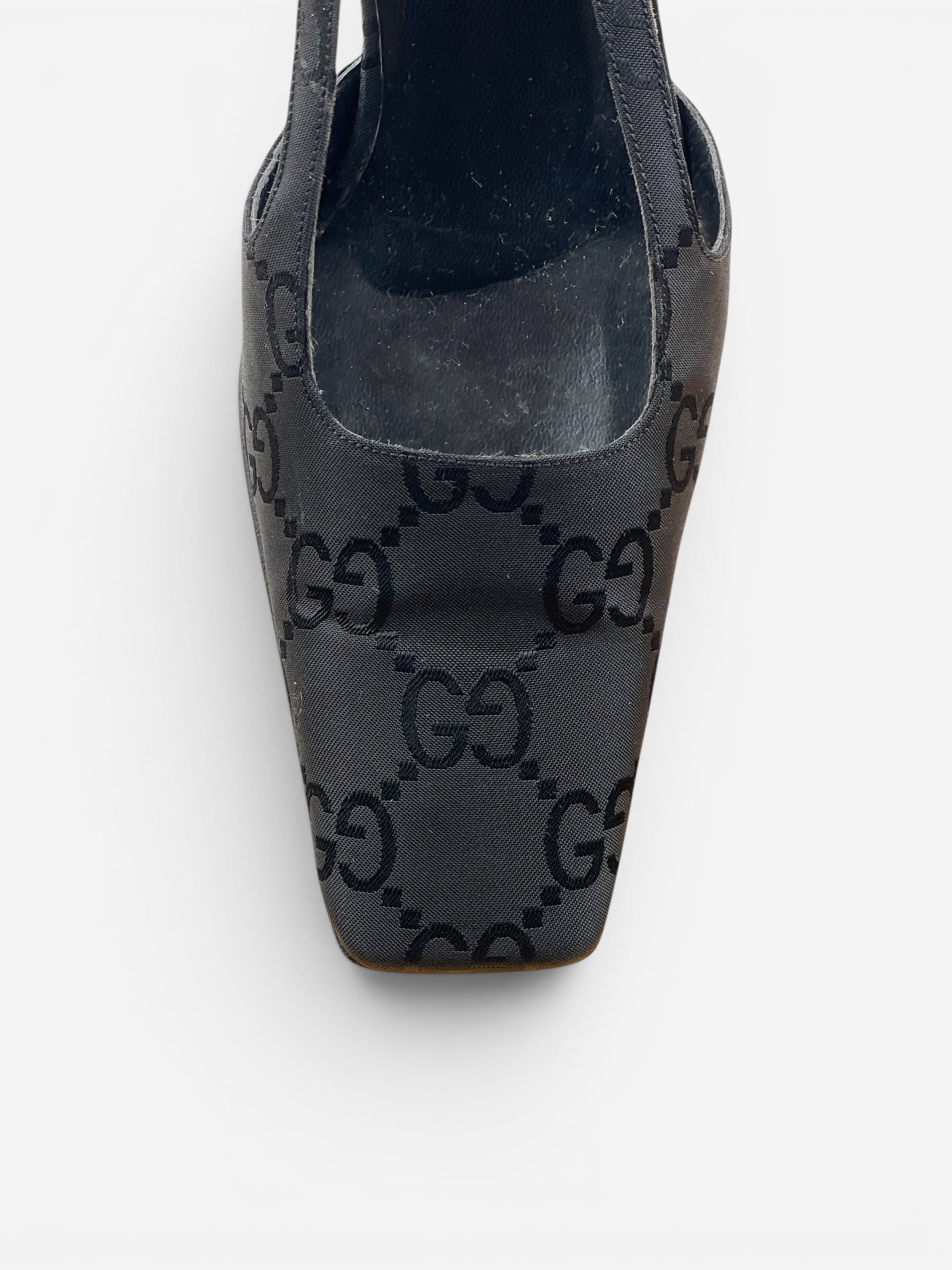 Gucci by Tom Ford SS98 Square Toe Monogram Slingback Pump Heels – photo 7