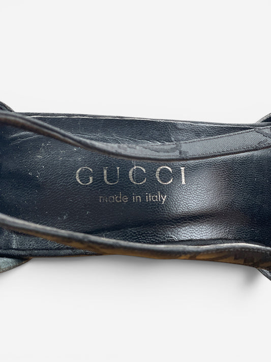 Gucci by Tom Ford SS98 Square Toe Monogram Slingback Pump Heels – photo 8