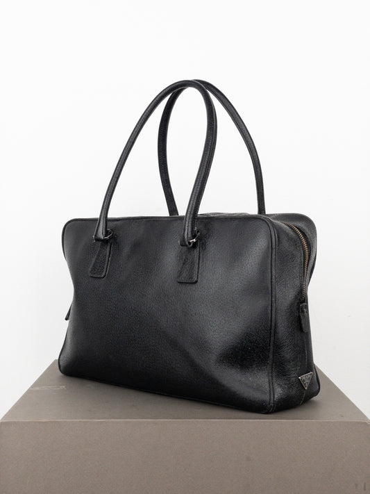 Prada 2000s Bauletto Box Leather Handbag