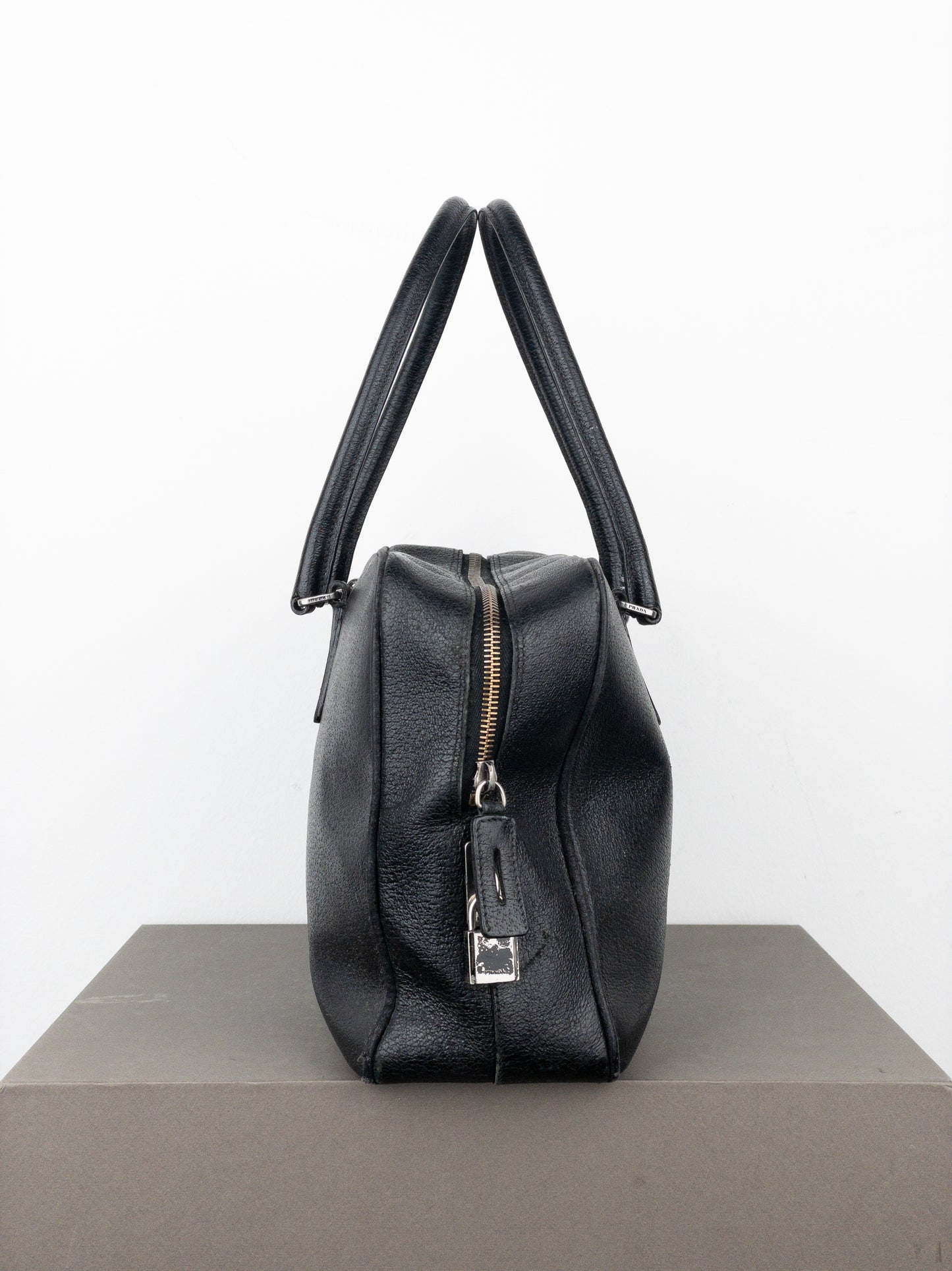 Prada 2000s Bauletto Box Leather Handbag