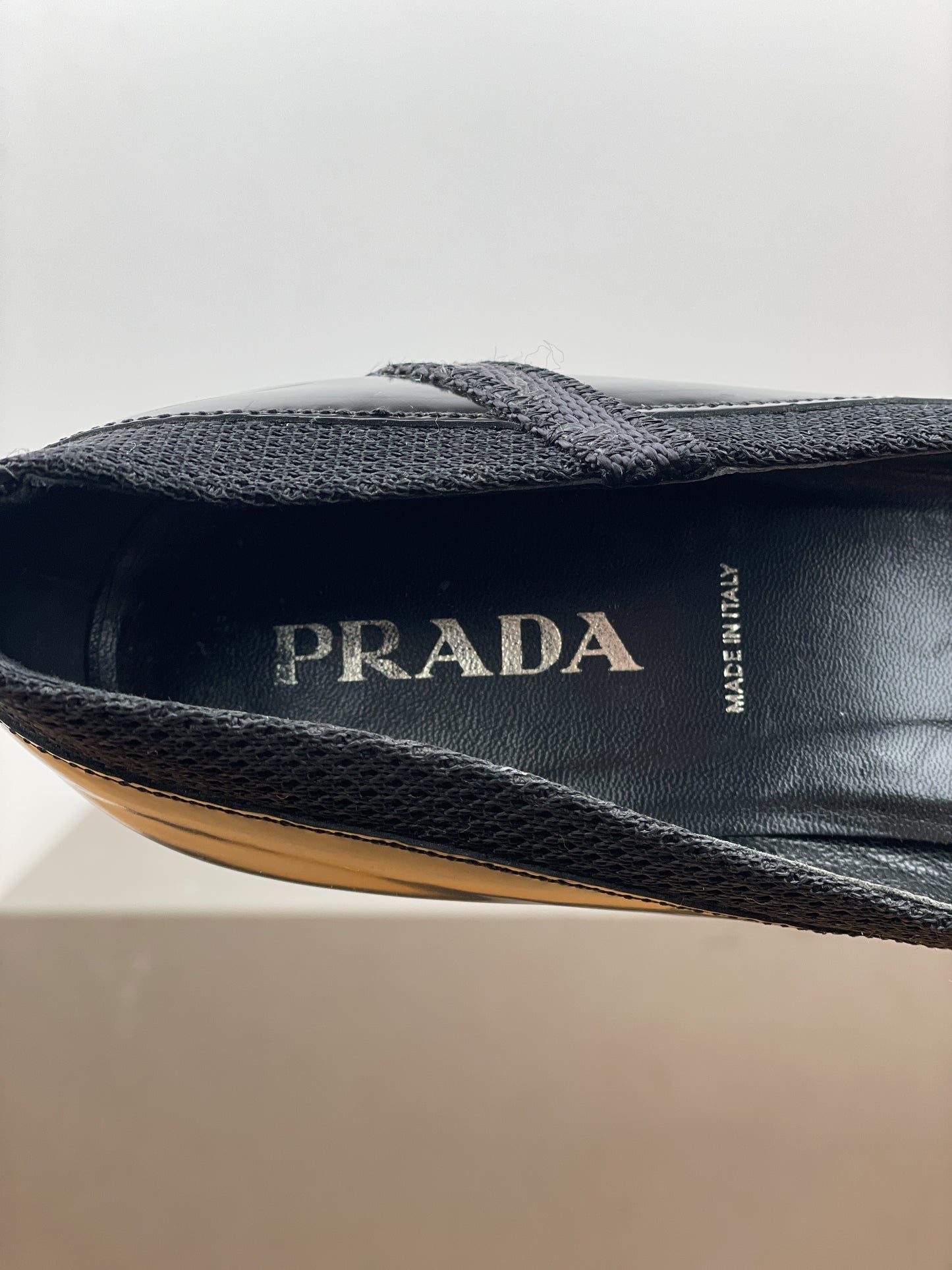 Prada SS00 Pointed-Toe Hybrid Mesh Pump Kitten Heels