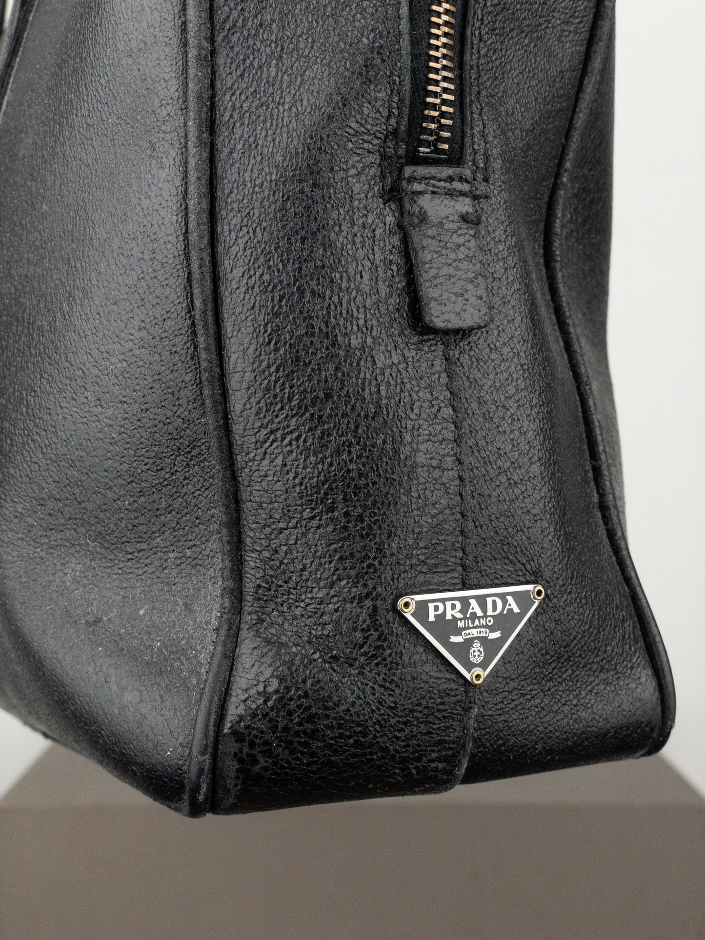 Prada 2000s Bauletto Box Leather Handbag