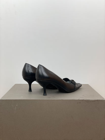 Gucci by Tom Ford 1990s Pointed-Toe Horsebit Heel Pumps