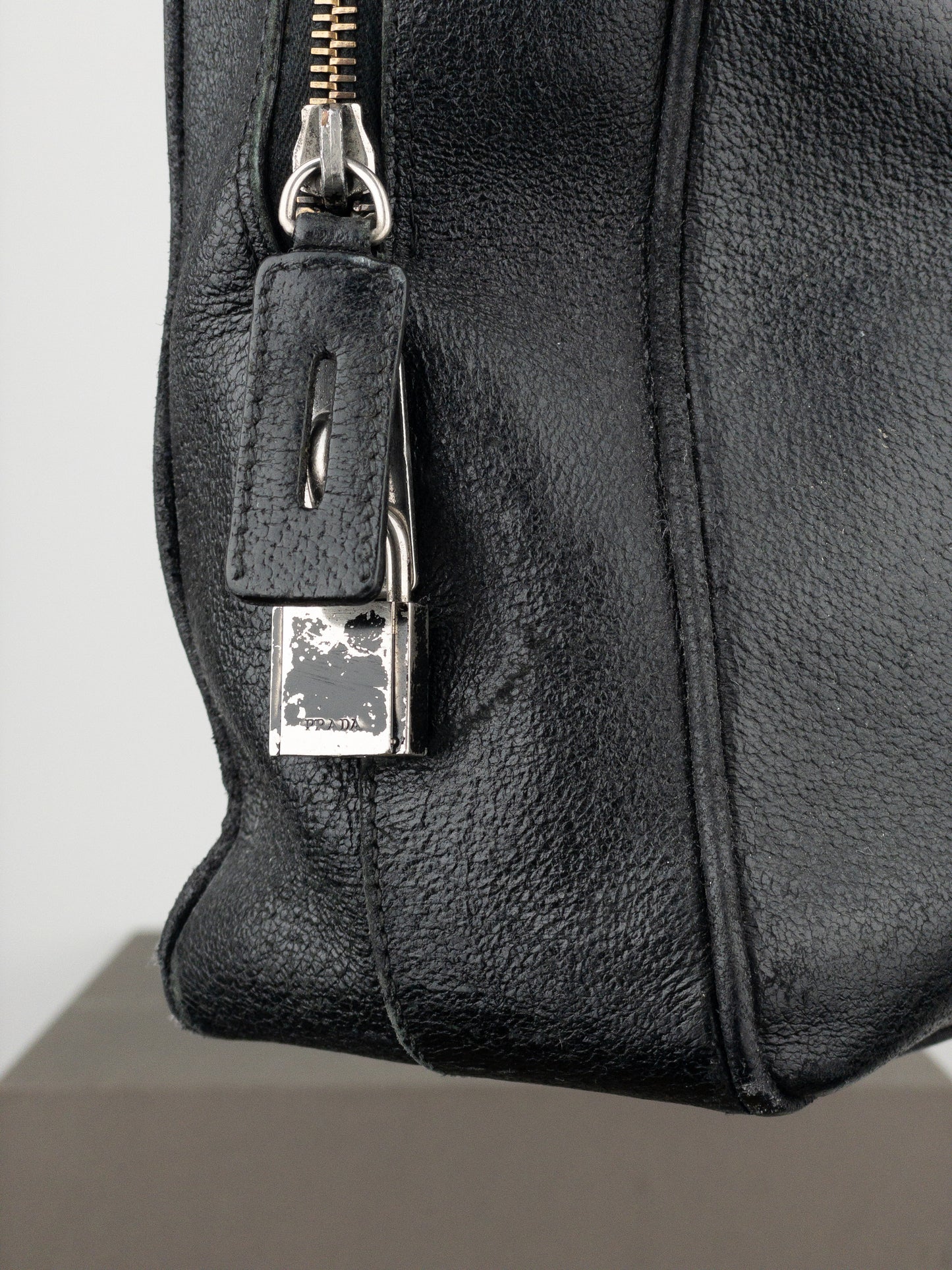 Prada 2000s Bauletto Box Leather Handbag