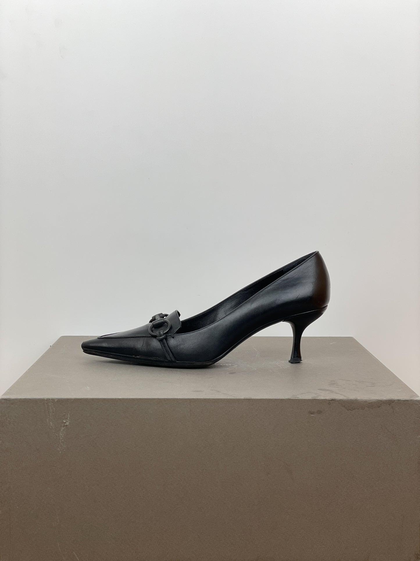 Gucci by Tom Ford 1990s Pointed-Toe Horsebit Heel Pumps
