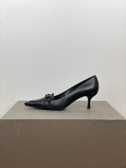 Gucci by Tom Ford 1990s Pointed-Toe Horsebit Heel Pumps