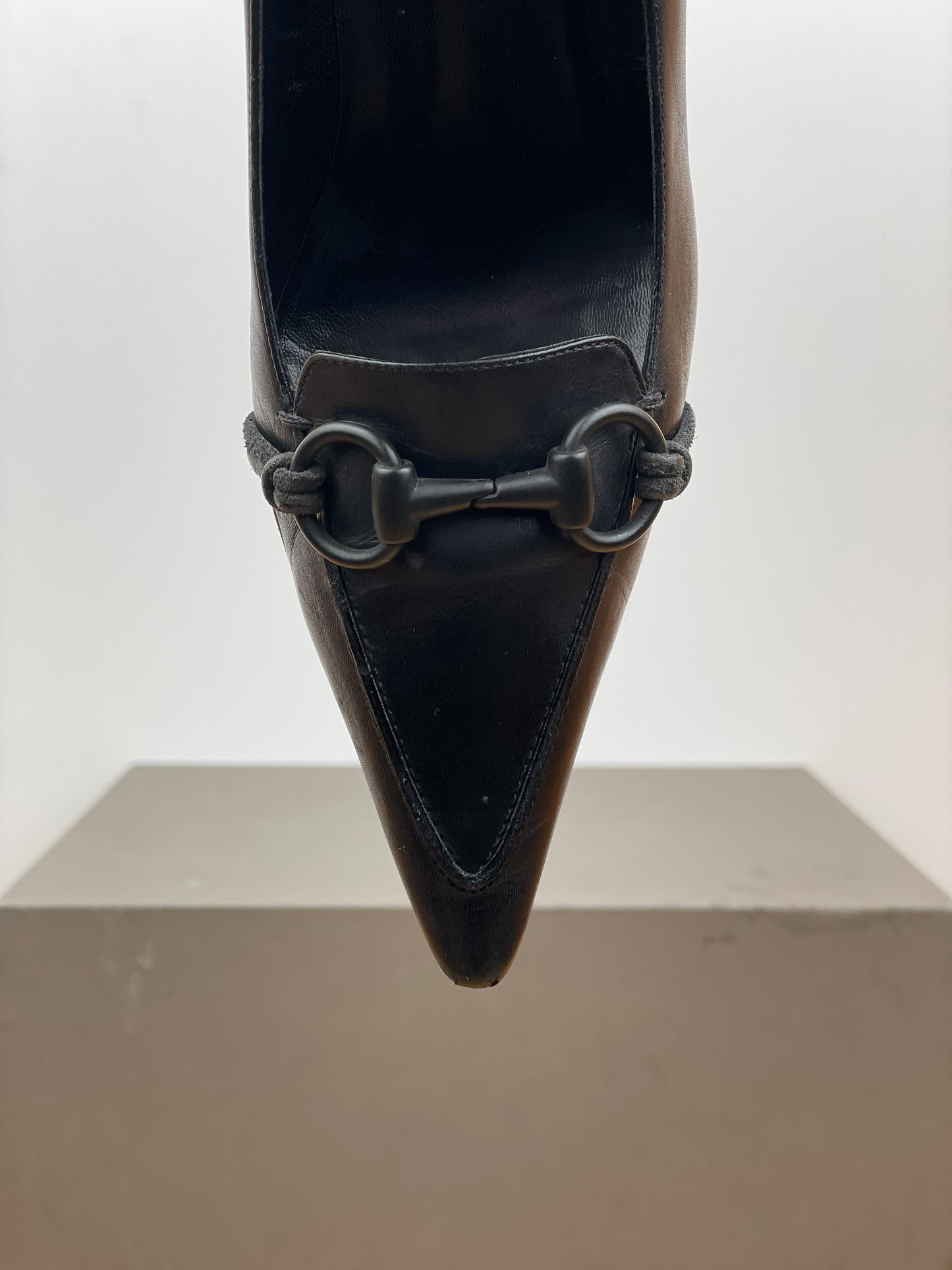 Gucci by Tom Ford 1990s Pointed-Toe Horsebit Heel Pumps