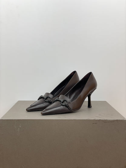 Gucci by Tom Ford 1990s Pointed-Toe Horsebit Pump Heels