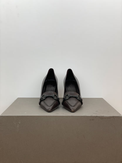 Gucci by Tom Ford 1990s Pointed-Toe Horsebit Pump Heels