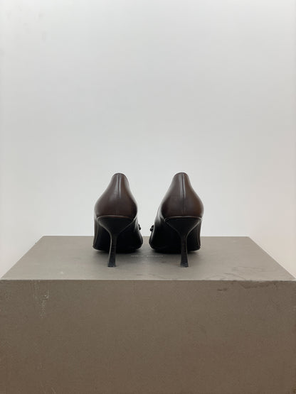 Gucci by Tom Ford 1990s Pointed-Toe Horsebit Pump Heels