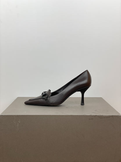 Gucci by Tom Ford 1990s Pointed-Toe Horsebit Pump Heels