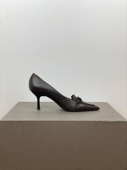 Gucci by Tom Ford 1990s Pointed-Toe Horsebit Pump Heels