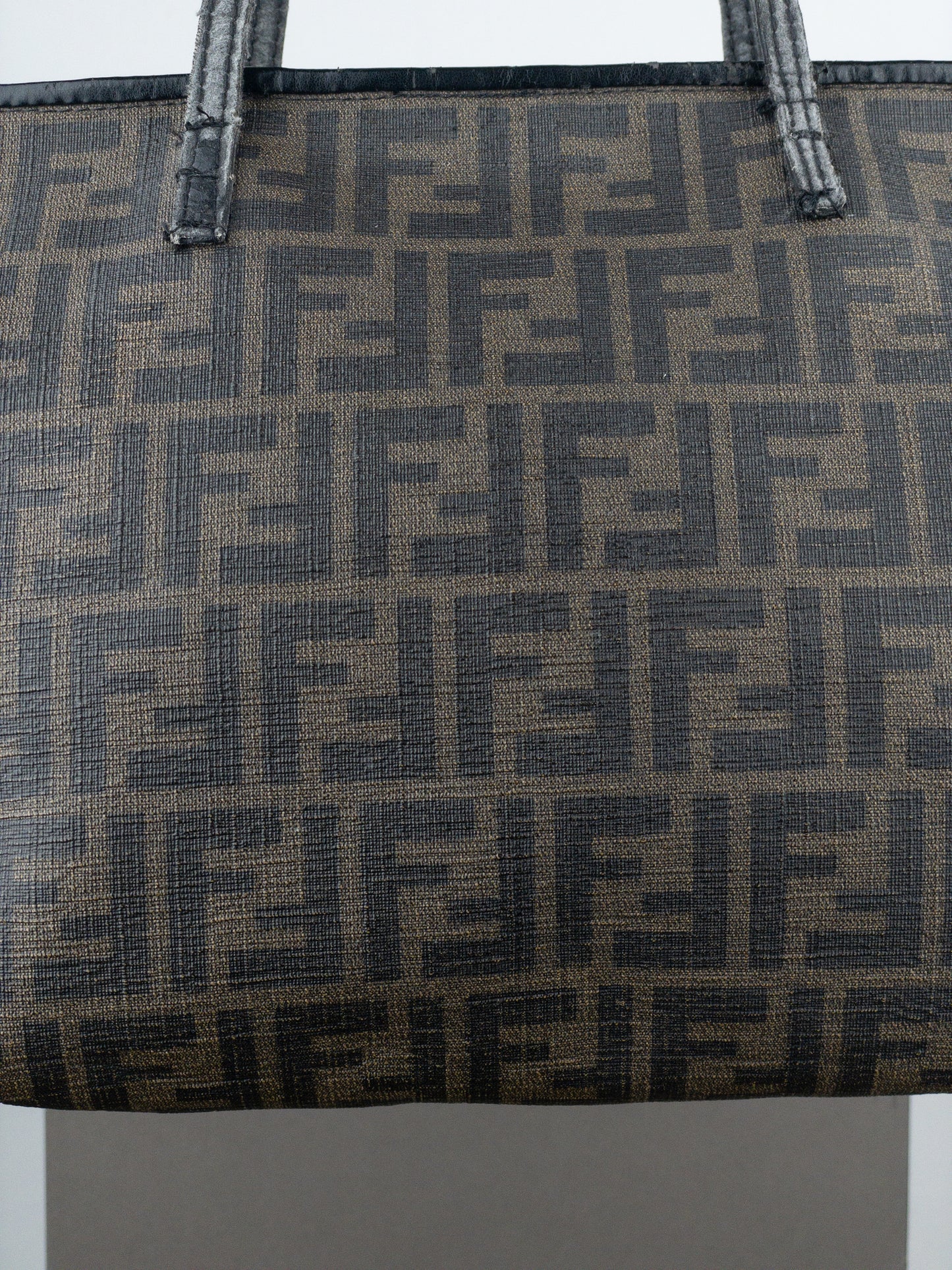 Fendi 2000s Zucca Canvas Roll Shopper Handbag