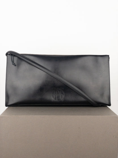 Jean Paul Gaultier 1990s Leather East-West Baguette Shoulder Bag