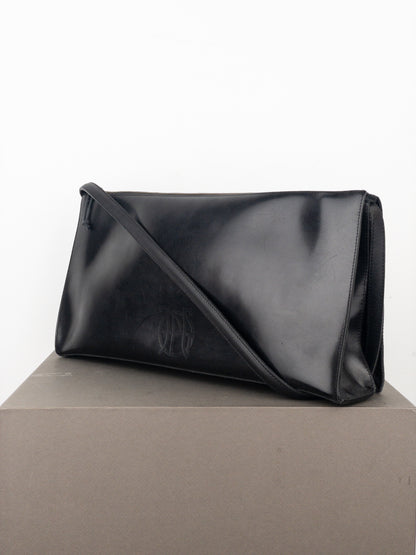 Jean Paul Gaultier 1990s Leather East-West Baguette Shoulder Bag