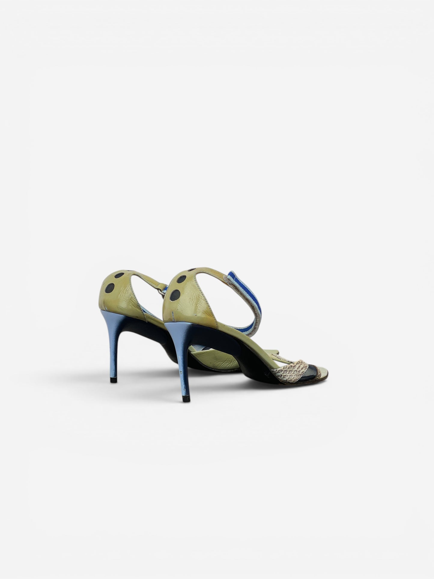 Miu Miu SS00 Snakeskin Python Hybrid Sandal Heels – photo 2
