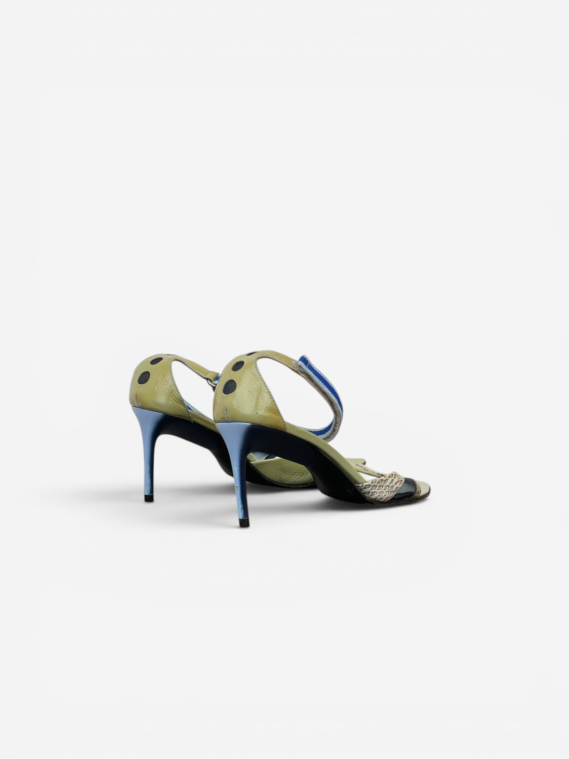 Miu Miu SS00 Snakeskin Python Hybrid Sandal Heels – photo 2