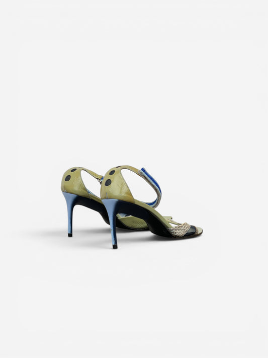 Miu Miu SS00 Snakeskin Python Hybrid Sandal Heels – photo 2