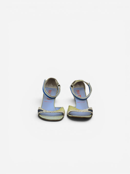 Miu Miu SS00 Snakeskin Python Hybrid Sandal Heels – photo 5