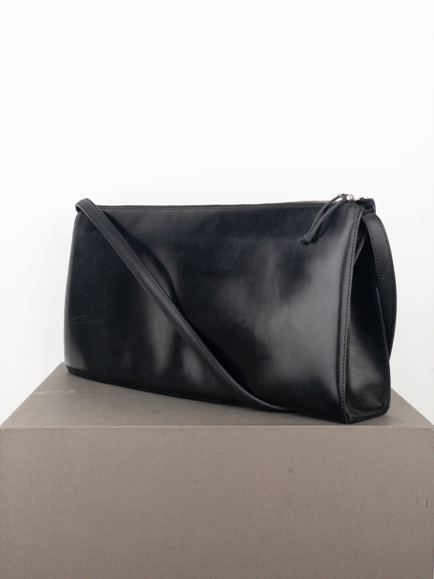 Jean Paul Gaultier 1990s Leather East-West Baguette Shoulder Bag