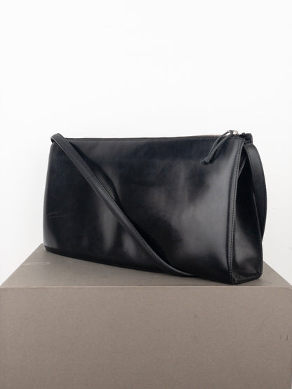 Jean Paul Gaultier 1990s Leather East-West Baguette Shoulder Bag