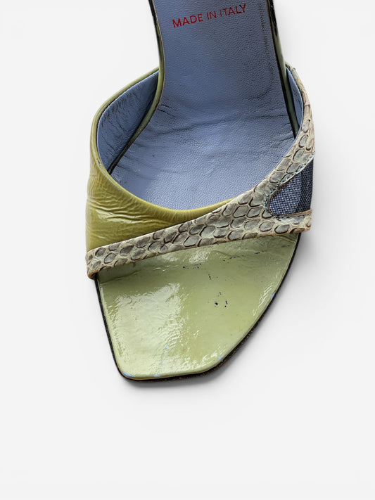 Miu Miu SS00 Snakeskin Python Hybrid Sandal Heels – photo 7