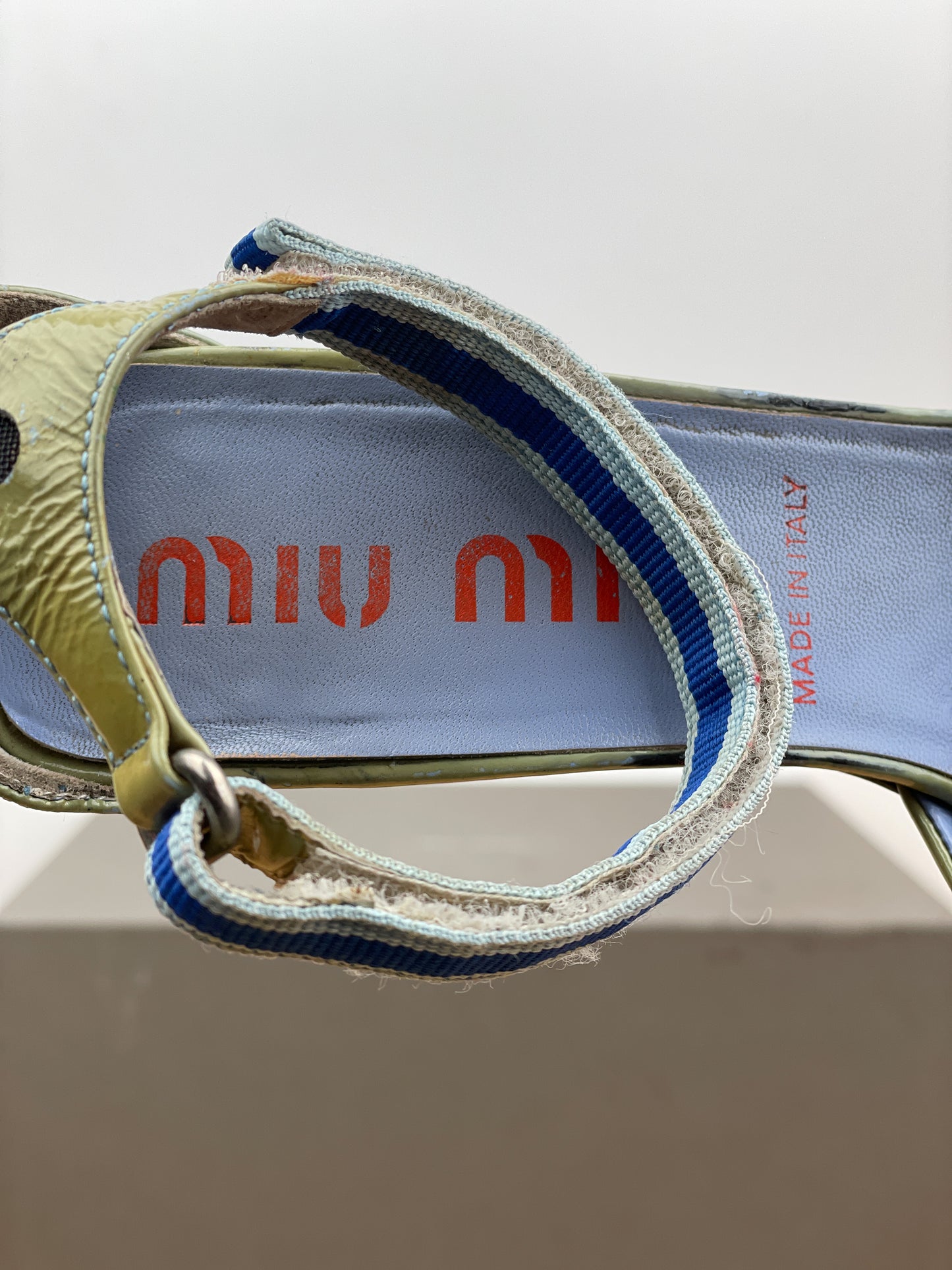 Miu Miu SS00 Snakeskin Python Hybrid Sandal Heels