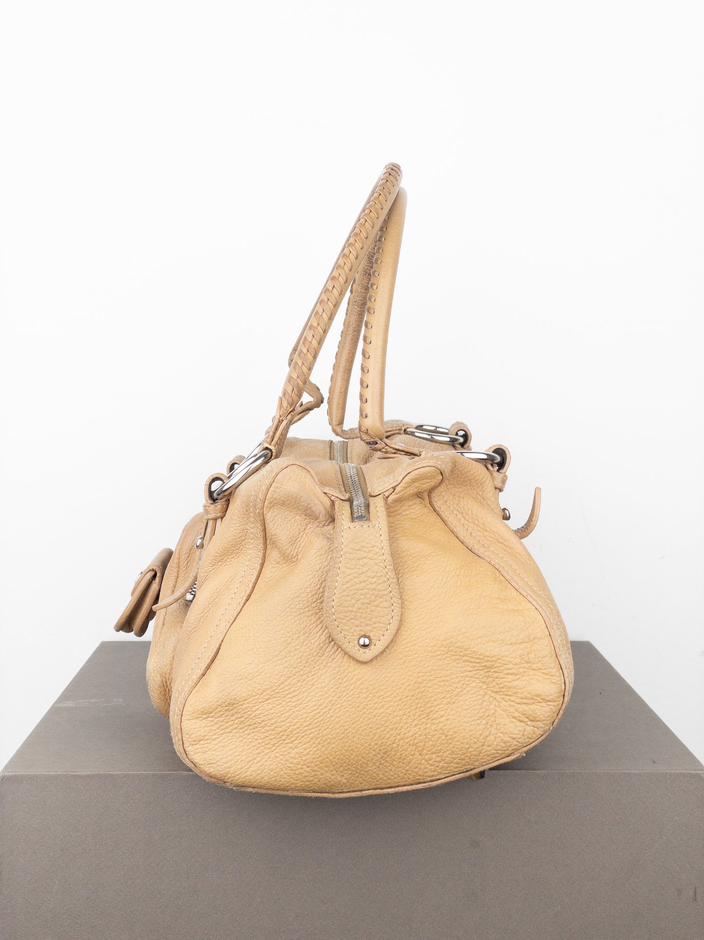 Miu Miu 2000s Padlock Cargo Bowling Shoulder Bag