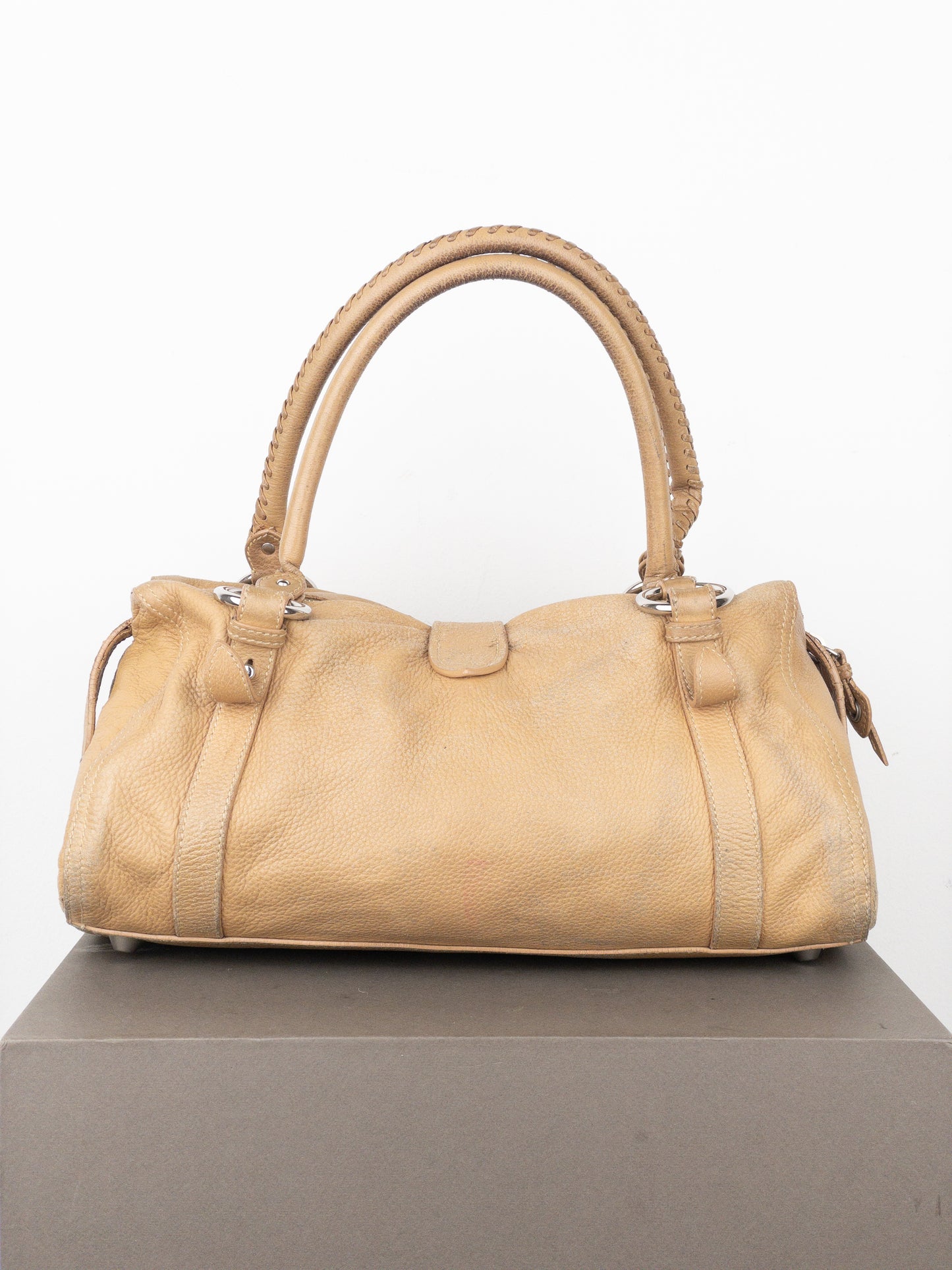 Miu Miu 2000s Padlock Cargo Bowling Shoulder Bag