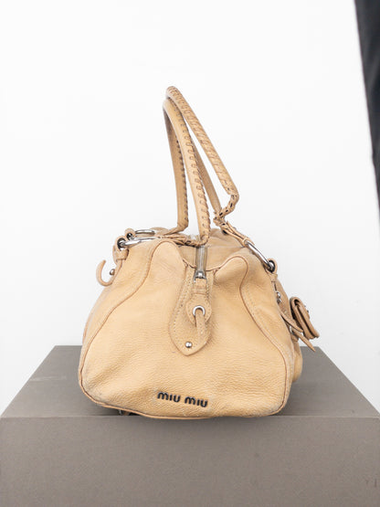 Miu Miu 2000s Padlock Cargo Bowling Shoulder Bag